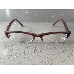 OGI EYEWEAR MOD A7087 CO BROWN EYEGLASSES FRAMES ONLY Half Rim Cateye